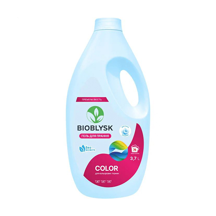 Гель для прання BioBlysk Color для кольорових тканин, 74 цикли прання, 3.7 л