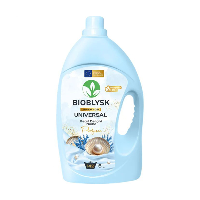 Парфумований гель для прання BioBlysk Universal &amp; Pearl Delight Niche Perfume, 142 цикли прання, 5 л